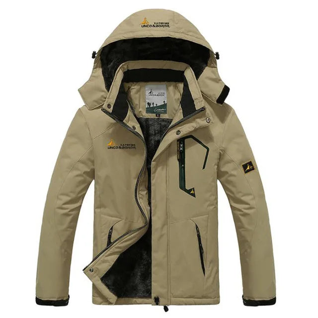 Parka Winterjacke mit Kapuze, Khaki / Minikauf.ch