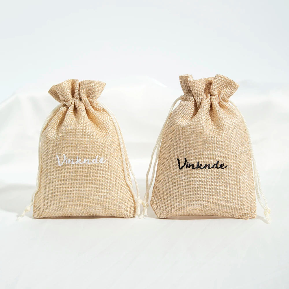 100 Stück Jute Geschenkbeutel mit Logo personalisierbar / Minikauf.ch