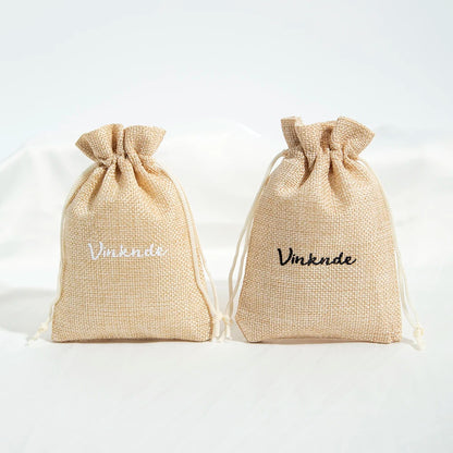 100 Stück Jute Geschenkbeutel mit Logo personalisierbar / Minikauf.ch