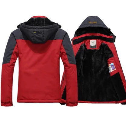 Parka Winterjacke mit Kapuze, Rot / Minikauf.ch