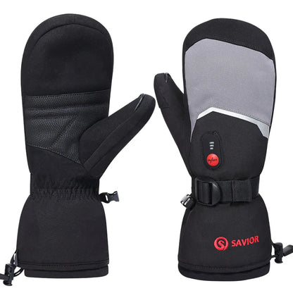 Beheizbare Fausthandschuhe mit Akku, Grau & Schwarz / Minikauf.ch