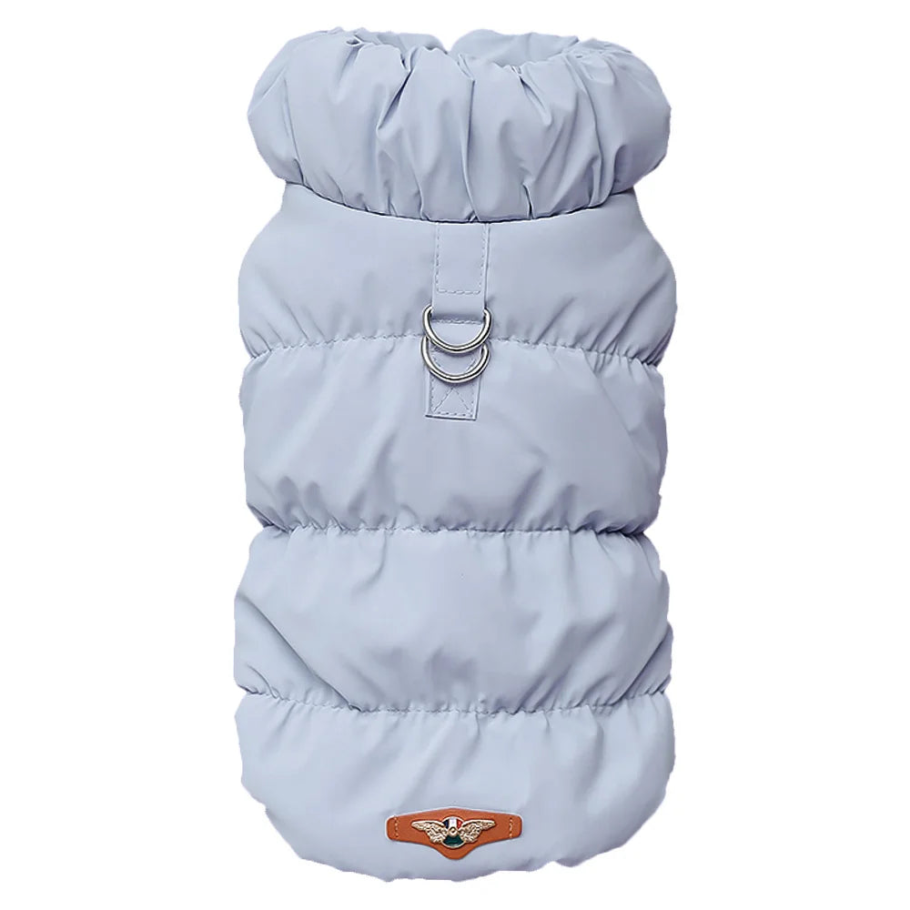 Warme Hundejacke – Gepolstert & Winddicht, Blau / Minikauf.ch