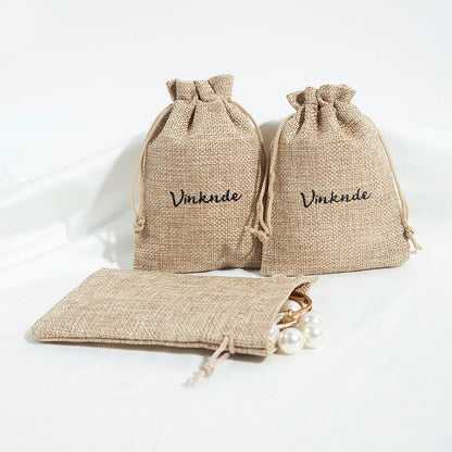 100 Stück Jute Geschenkbeutel mit Logo personalisierbar / Minikauf.ch