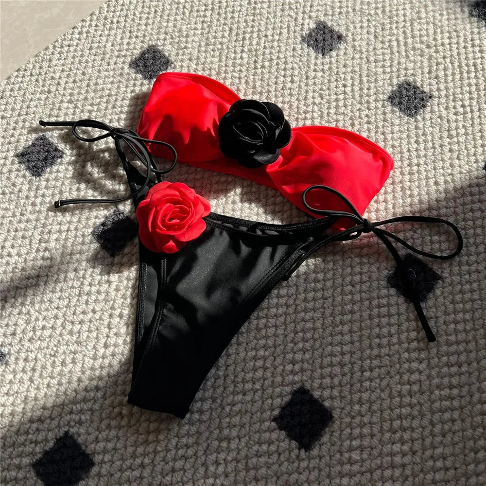 Bikini mit Blume / Minikauf.ch