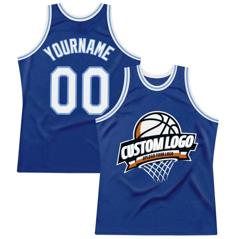 Personalisiertes Basketball Tanktop mit Name, Nummer & Logo, blau / Minikauf.ch