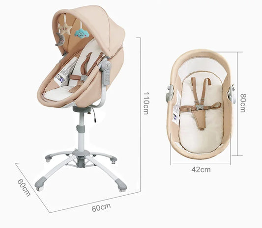 3-in-1 Elektrische Babywiege mit Fernbedienung & Höhenverstellung, Grössenangaben / Minikauf.ch