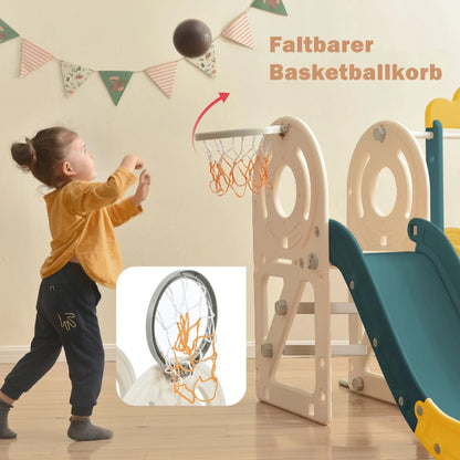 Spielturm mit Rutsche & Schaukel sowie Basketball / Minikauf.ch