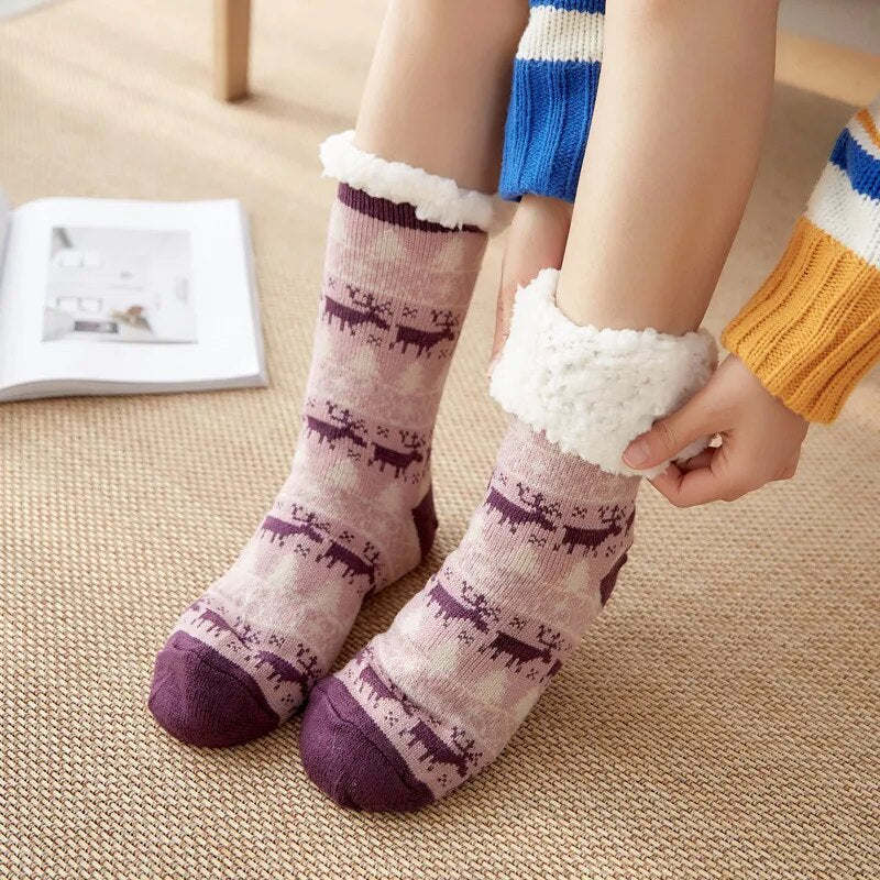 Flauschige Plüsch Wintersocken / Minikauf.ch