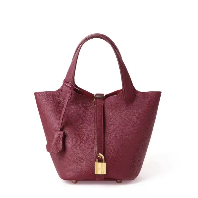 Leder Damen Handtasche. rot / Minikauf.ch
