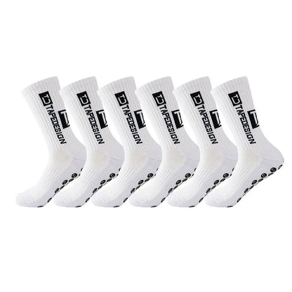 6 Paar rutschfeste Fussballsocken, Weiss / Minikauf.ch