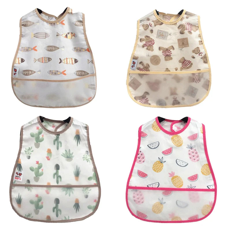 Wasserdichtes Baby-Lätzchen mit Cartoon-Muster / Minikauf.ch