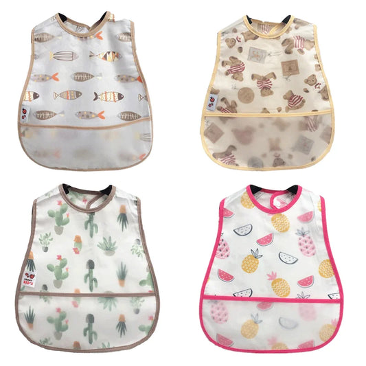 Wasserdichtes Baby-Lätzchen mit Cartoon-Muster / Minikauf.ch