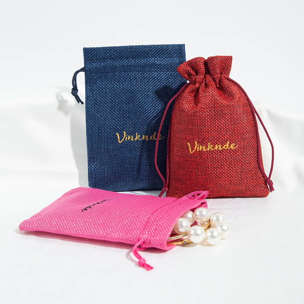 100 Stück Jute Geschenkbeutel mit Logo personalisierbar / Minikauf.ch