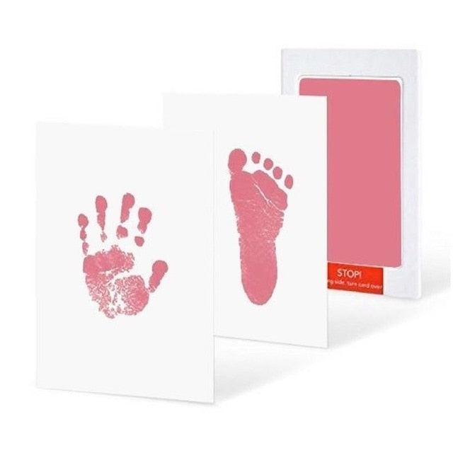 Baby Handabdruck / Fussabdruck Stempelkissen, pink / Minikauf.ch