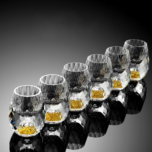 Schnapsgläser Set Kristall 6er Set – 15ml, Diamantschliff / Minikauf.ch