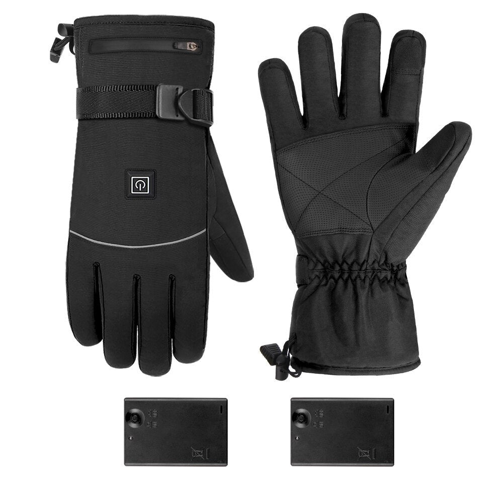 Beheizbare Winterhandschuhe mit Batteriefach, schwarz / Minikauf.ch