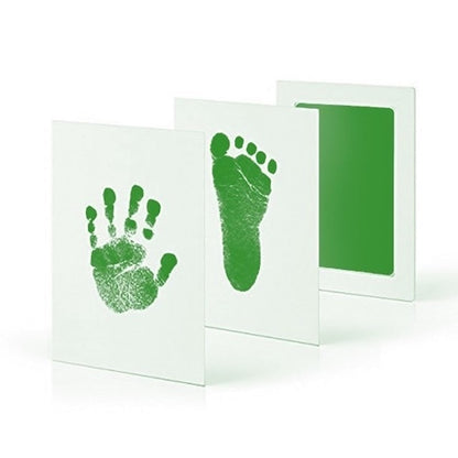 Baby Handabdruck / Fussabdruck Stempelkissen, grün / Minikauf.ch