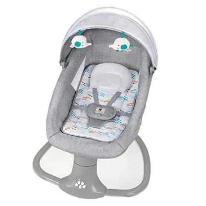 Luxus Babybett & Schaukelstuhl für Neugeborene, Grau / Minikauf.ch