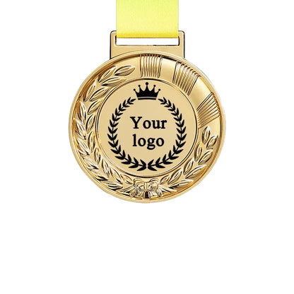 10Stk. Personalisierte Sportmedaillen mit Logo – Gold Silber Bronze / Minikauf.ch