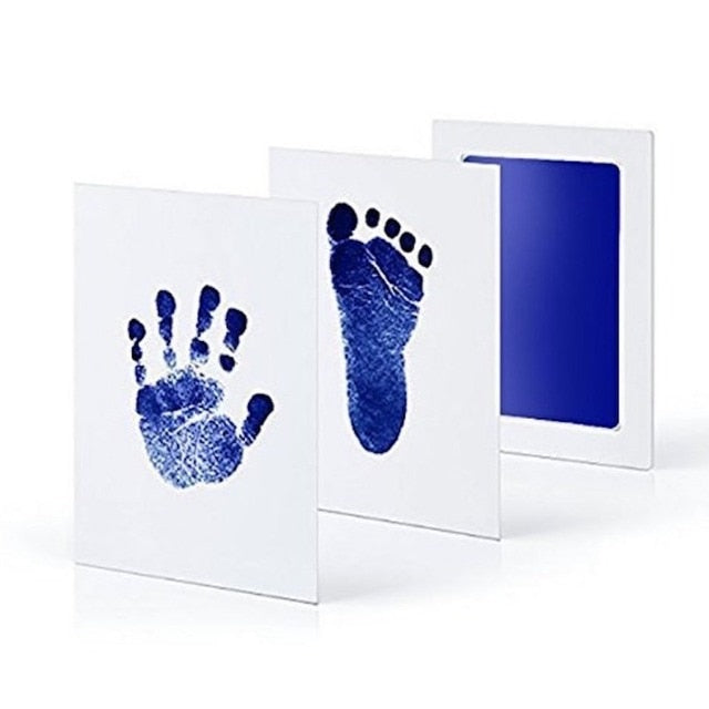 Baby Handabdruck / Fussabdruck Stempelkissen, blau / Minikauf.ch