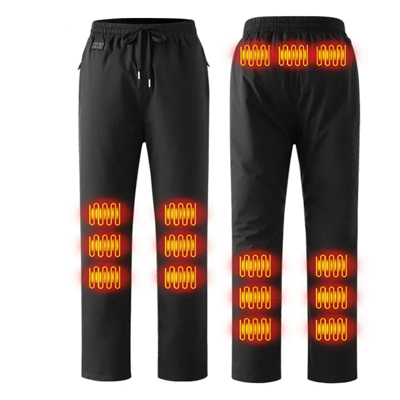 Beheizbare USB Thermohose mit 15 Heizzonen, Schwarz / Minikauf.ch