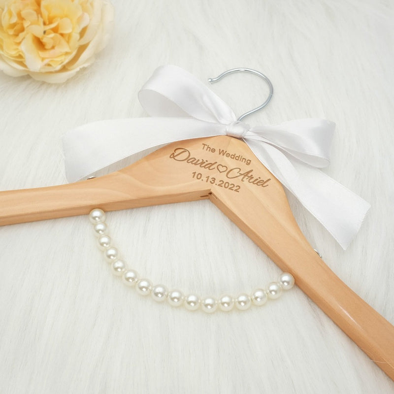 Personalized Wooden Hanger with Name and Date
