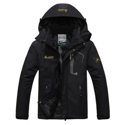 Parka Winterjacke mit Kapuze, Schwarz / Minikauf.ch