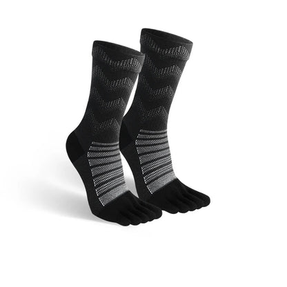 Merinowolle Zehensocken – Warm, Atmungsaktiv & Rutschfest, Schwarz / Minikauf.ch
