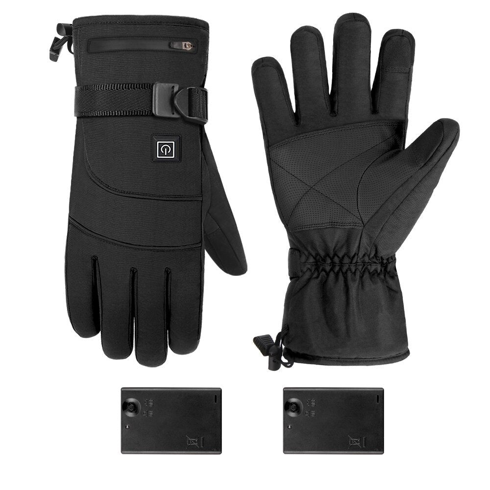 Beheizbare Winterhandschuhe mit Batteriefach, schwarz / Minikauf.ch