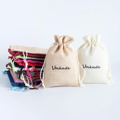 100 Stück Jute Geschenkbeutel mit Logo personalisierbar / Minikauf.ch