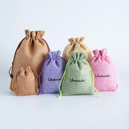 100 Stück Jute Geschenkbeutel mit Logo personalisierbar / Minikauf.ch