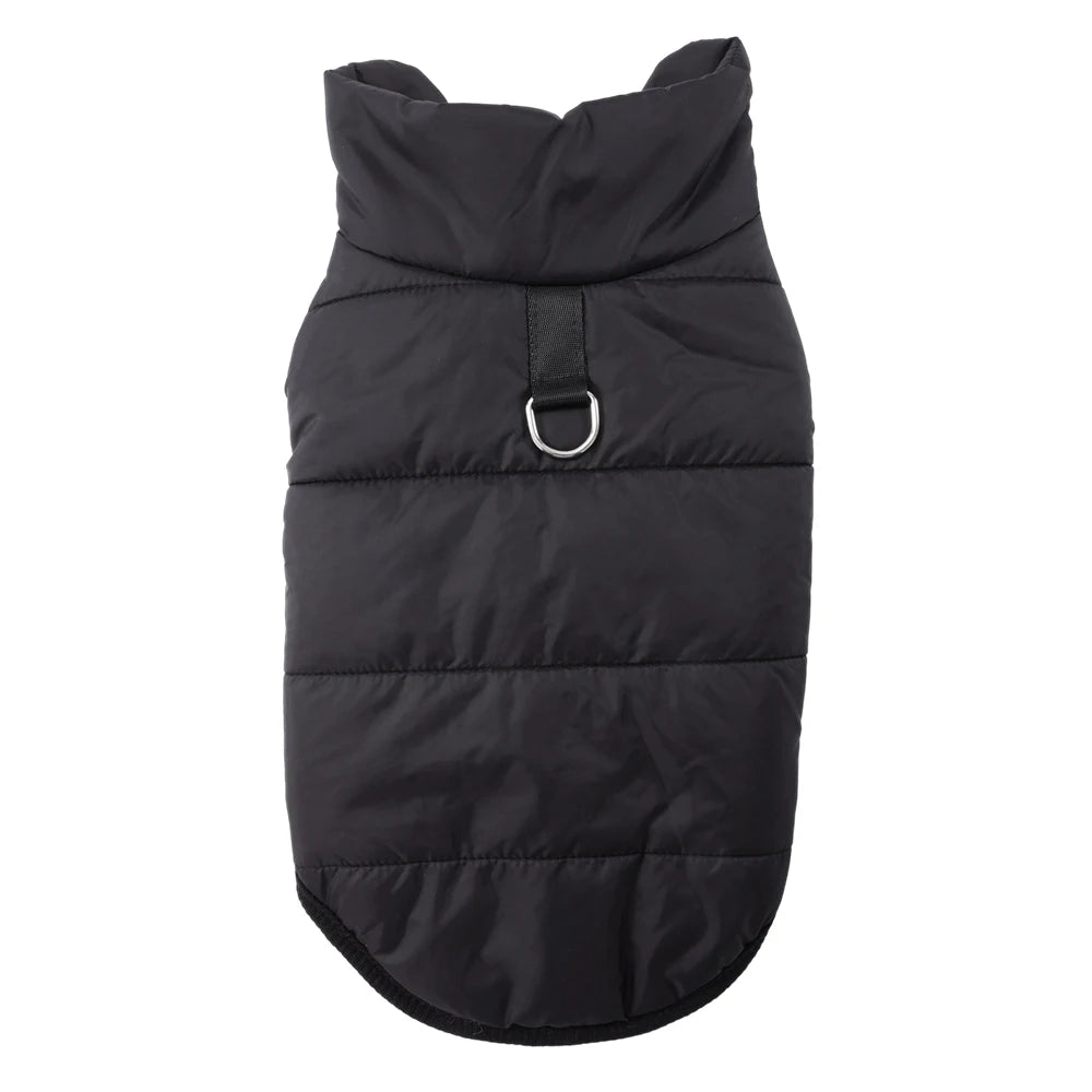 Wasserdichter Hundemantel mit Fleece, Schwarz / Minikauf.ch