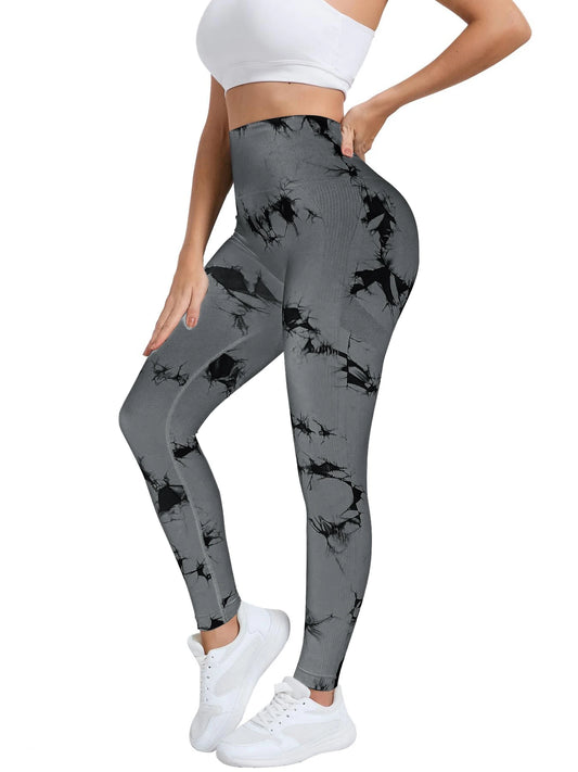 Batikmuster Stretch Fitness Leggins / Minikauf.ch