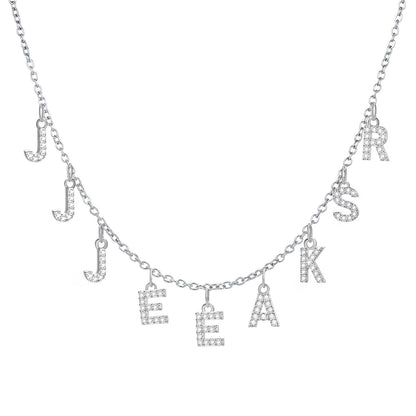 Personalisierte Buchstaben Halskette mit Namen, Silber / Minikauf.chPersonalisierte Buchstaben Halskette mit Namen, Silber / Minikauf.ch