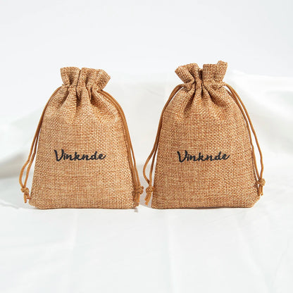 100 Stück Jute Geschenkbeutel mit Logo personalisierbar / Minikauf.ch
