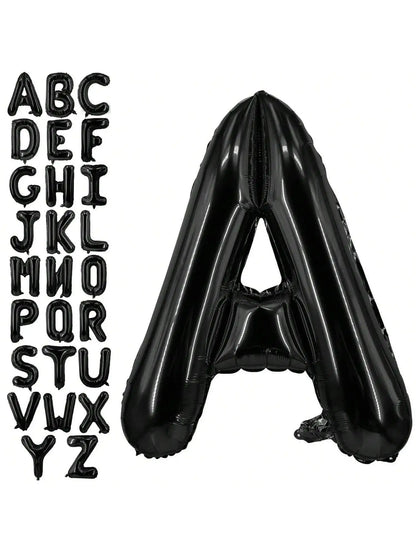 101cm Buchstabenballon – Helium Folienballon A–Z Partydeko, schwarz / Minikauf.ch