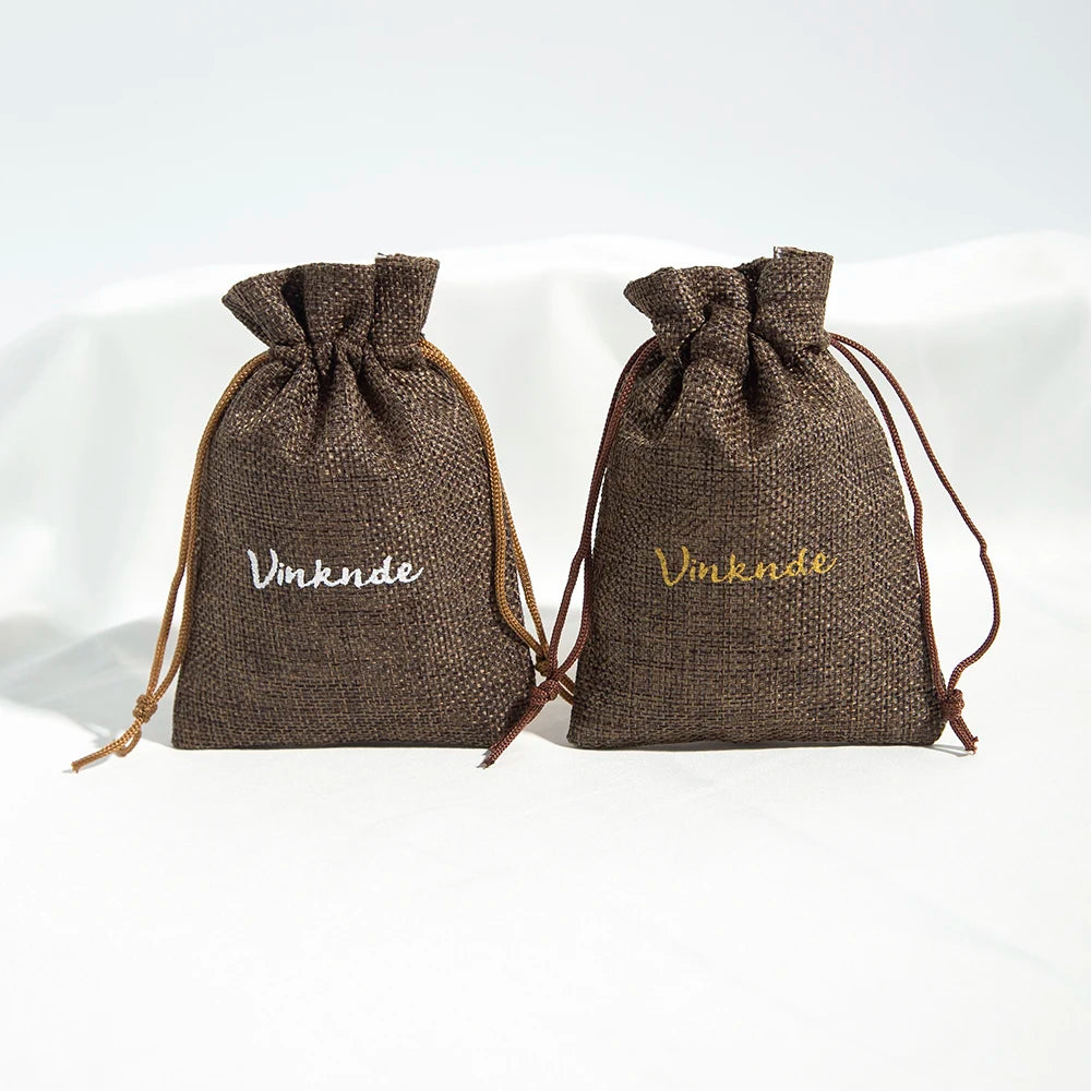 100 Stück Jute Geschenkbeutel mit Logo personalisierbar / Minikauf.ch