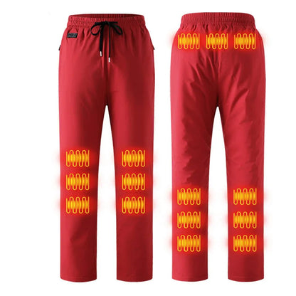 Beheizbare USB Thermohose mit 15 Heizzonen, Rot / Minikauf.ch