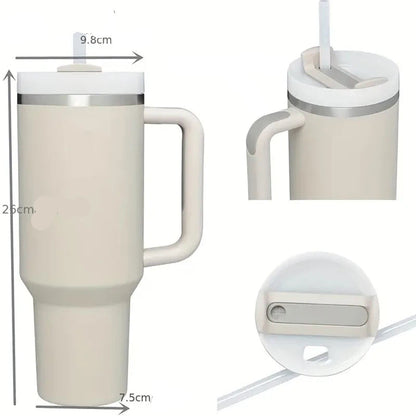 Thermobecher mit Griff – Edelstahl Isolierbecher für Sport & Alltag / Minikauf.ch