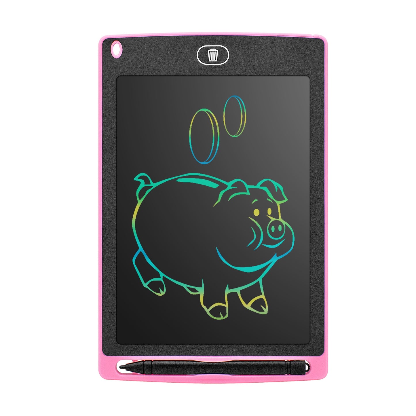 Farbige LCD Schreib- und Lerntafel, Elektronische Zeichnungen, pink / Minikauf.ch