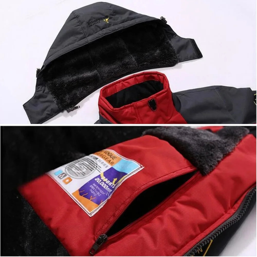 Parka Winterjacke mit Kapuze, Rot / Minikauf.ch