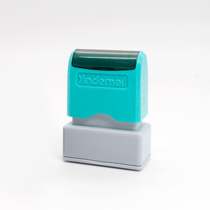 Personalisierter Stempel mit Text erstellen, Cyan / Minikauf.ch