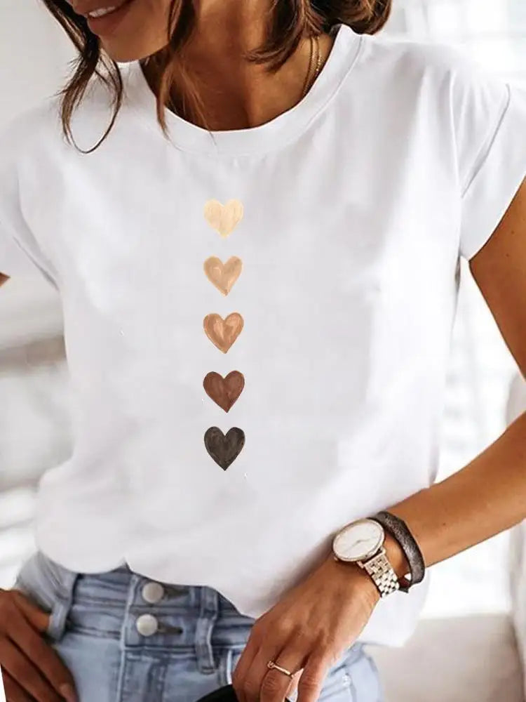 Damen T-Shirt mit Druckmuster / Minikauf.ch
