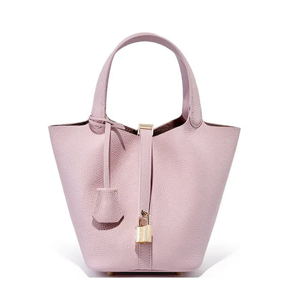 Leder Damen Handtasche, pink / Minikauf.ch