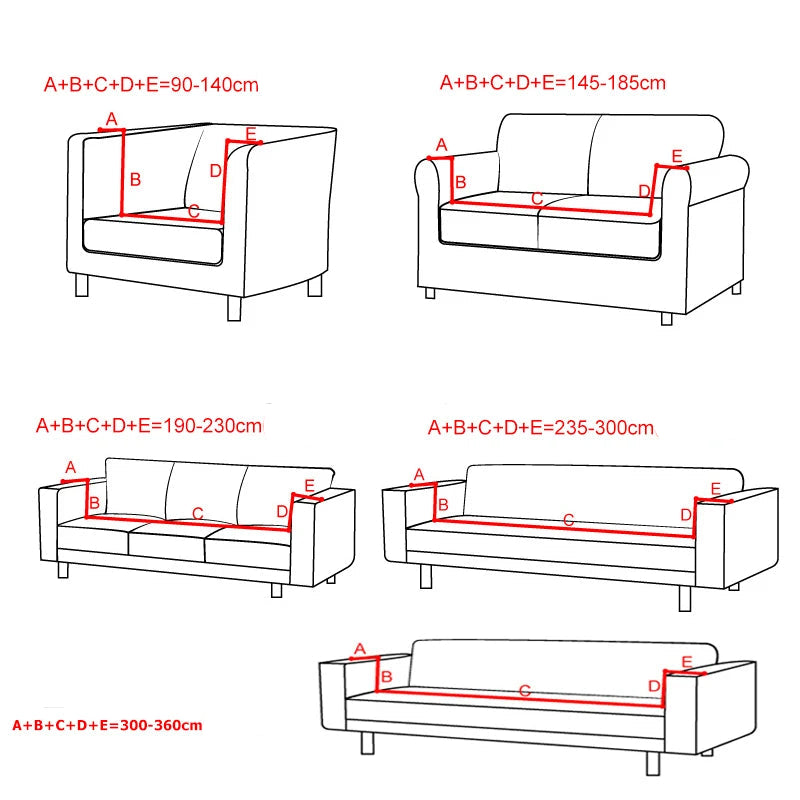 Stretch Jacquard Sofabezug - 1-5 Sitzer & Ecksofa / Minikauf.ch