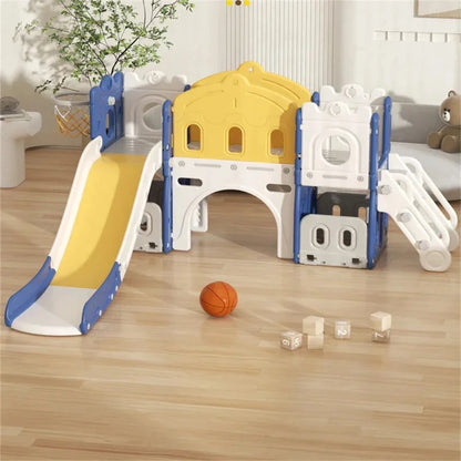 Spielturm mit Rutsche & Schaukel sowie Basketball / Minikauf.ch