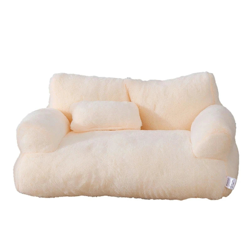 Plüschbett Katzensofa, Beige / Minikauf.ch