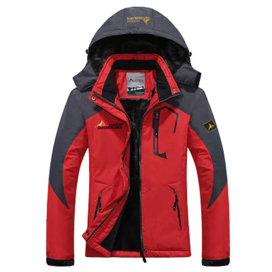Parka Winterjacke mit Kapuze, Rot / Minikauf.ch