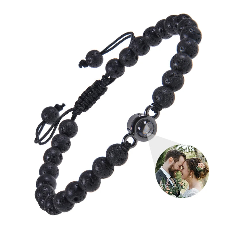 Foto Projektionsarmband – Personalisiertes Perlenarmband mit Bild / Minikauf.ch