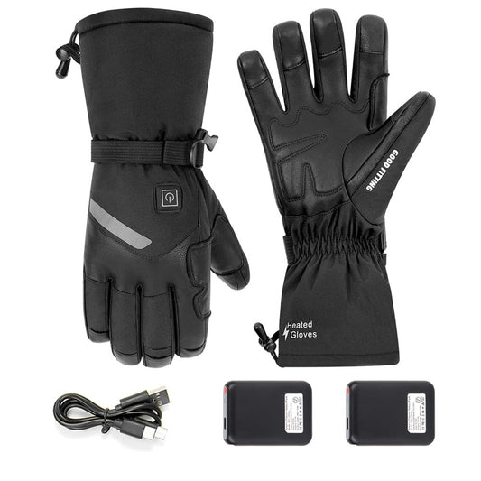Beheizbare Winterhandschuhe mit 5000MAh Batterien, schwarz / Minikauf.ch